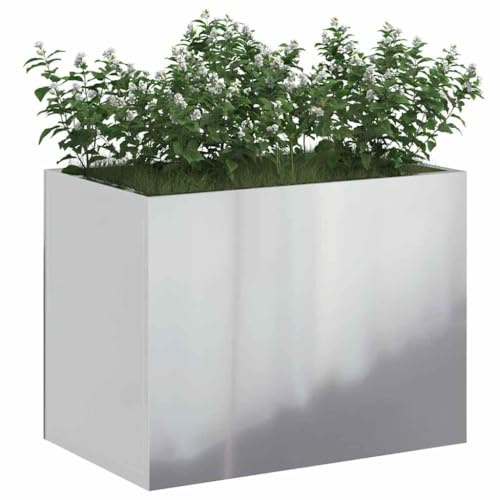 vidaXL Macetero de Jardín Acero Galvanizado 50 x 32 x 40 cm