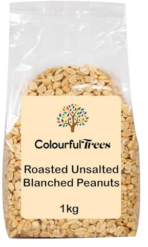 Roasted Unsalted Blanched Peanuts 1kg by Colourful Trees
