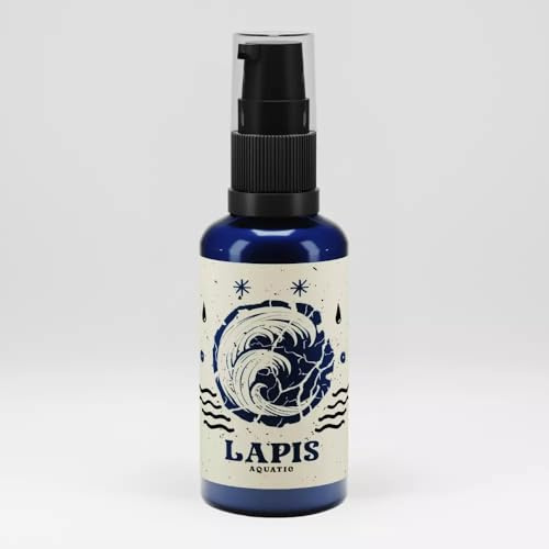 By Elementum Lapis Aquatic Beard Shaper 50 ml skäggbalsam styling och vård för män med avokadoolja, sheasmör och bivax, naturlig glans och hålla daglig användning vattenlevande träig doft