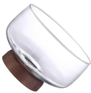 Ailan Ciotole da portata estetiche in vetro squisite per la casa o il ristorante, grande ciotola per zuppa inglese con piedistallo, materiali decorativi in vetro, ciotola per frutta