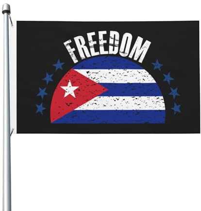 Outdoor Flag La Bandiera Di Cuba E La Libertà Bandiere Da Giardino Lavabile Bandiera Da Cortile Premium Garden Flag Per All'Aperto Giardino Interno 90X150Cm