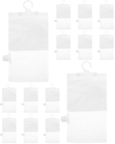 HYTROVE Déshumidificateurs réutilisables 15 sachets avec crochets, sacs absorbeurs d'humidité pour salle de bain et stockage à domicile, sans ajout de produits chimiques