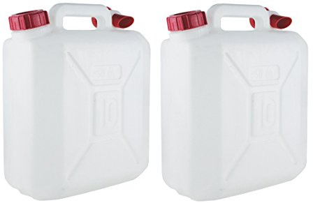 Unibos 2 x 10 Litre Jerry Can Water Storage Petrol Diesel Fuel Container Camping Caravan Water storage