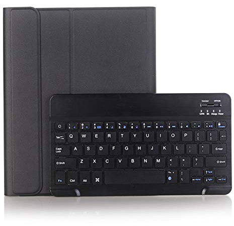 CHSTLS Funda Teclado para Apple iPad Mini 4 / Mini 5, PU Estuche con Magnético Teclado Bluetooth Inalámbrico Removible - Negro