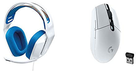 Logitech G335 Kabelgebundenes Gaming-Headset + Logitech G305 LIGHT SPEED wireless gaming mouse - Weiß