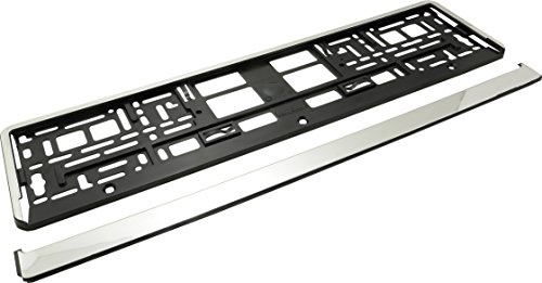 PAIR (2PCS) CHROME FRONT REAR Car Registration License Number Plate Surround Holder Frame Surround