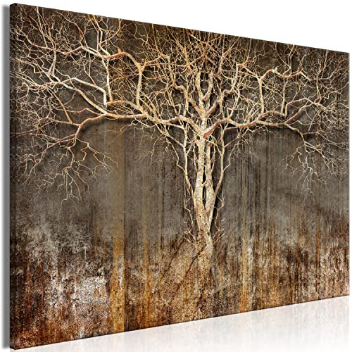 murando - Akustikbild Baum Bilder Akustikschaum Hochleistungsschallabsorber Schallschutz Leinwand 1 tlg Wandbild Raumakustik Schalldämmung Holzoptik Natur Textur b-C-10129-b-a