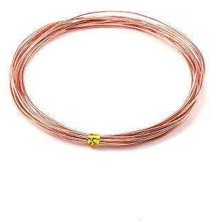 10m Basteldraht 2.5mm, Aluminium Craft Draht Blumendraht Aluminiumdraht Dekodraht Bindedraht für Blumengestecke, DIY Handwerk Dekorieren Schmuck Kranzherstellung, Schmuckdraht zum Basteln,Roségold