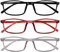 URAQT Gafas Luz Azul - 3pcs Filtro Clásicas Rectangulares, Antifatiga Ordenador, Sin Graduar Para Hombre y Mujer, Protege Ojos y Alivia Migraña (B)