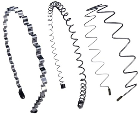 GNALIA 3 Pièces Bandeaux En Métal Multi Style Bandeaux Ondulés Élastique Antidérapant Sport Cheveux Hoop Band Métal Unisexe