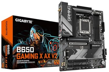 GIGABTE B650 Gaming X AX V2 (rev 1.0) AMD AM5 ATX, prend en charge Ryzen 9000/8000/7000 Series, DDR5, 8+2+2 Power Phase, 3X M.2, PCIe 4.0, USB-C, WIFI6E, 2.5GbE, EZ-Latch, Q-Flash, RGB Fusion