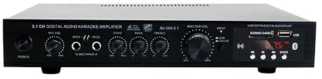 Malloy Amplificatore HiFi A 5.1 Canali Subwoofer Stage Ad Alta Potenza Home Theater Radio Bluetooth Amplificatore Esterno Spina UE Installazione Semplice