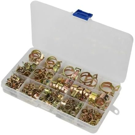 165 pièces 6mm -22mm colliers de serrage voiture camion pinces à ressort mazout eau tuyau pince tuyau Tube pince attache + 1 pièces pince pince