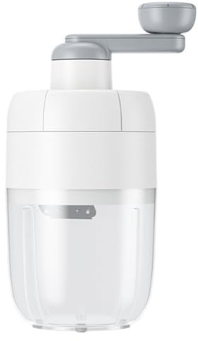Shaved Ice Machine, Portable Manual Shaved Ice Maker Transparent Ice Box Hand Ice Crusher