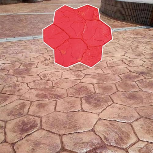 Moldes Hormigón Impreso Moldes para Sellos de Hormigón con Revestimiento de Cemento, Sellos de Hormigón con Patrón de Piedra, Almohadilla de Impresión con Textura de Hormigón para Terrazas/patios/terr
