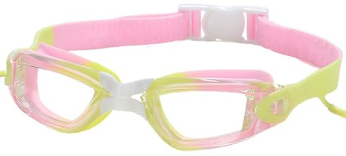 Tewzafiya Lunettes de natation pour enfants de 8 à 12 ans, lunettes de natation avec bouchons d'oreilles, lunettes de natation étanches pour l'extérieur, la mer