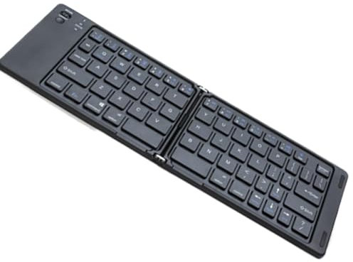 Vriusi Foldable Wireless Keyboard | Rechargeable Low Noise Input Device | Bendable Tool for Laptop, Tablet, Smartphone, Ideal for Office, Men, and Women, Keyboard for Tablet Smartphone