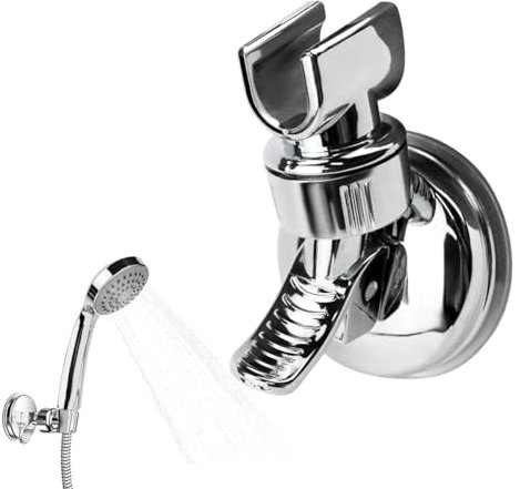 Support de Pomme de Douche Réglable Amovible, Support Douchette Réglable, Support de Pommeau de douche Universel avec Ventouse pour Accessoires de Salle de Bain