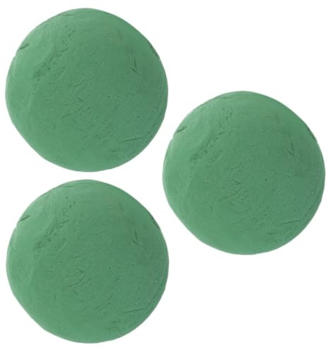 HANABASS 3 Stück Steckschwamm Kugel, Steckschaum Kugel, Steckmasse Mooskugeln, Steckmasse Kugel, Trockensteckmasse Nasssteckschaum Steckmoos Schwamm Kugel für DIY Frischblumen