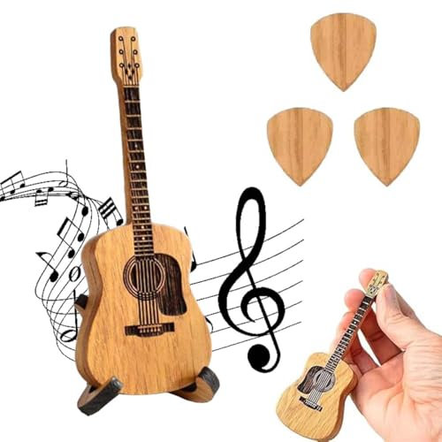 XUZOPIM Boîte De Sélection De Guitare En Bois Support De Médiator Personnalisé Avec 3 Médiators De Guitare Mediator Guitare Médiators Pour Guitare Dans Une Boîte Peut Être Utilisé Comme Décoration