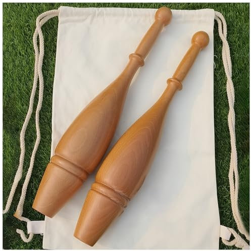 LXLZYXSF Clubbell Leichtgewicht Indian Workout Keulen Holz, EIN Paar Arms Strength Training Bars Für Fitnessstudios, Männer Frauen Fitnesstrainer Sportgeräte(1050g/2.3lbs Each Club)