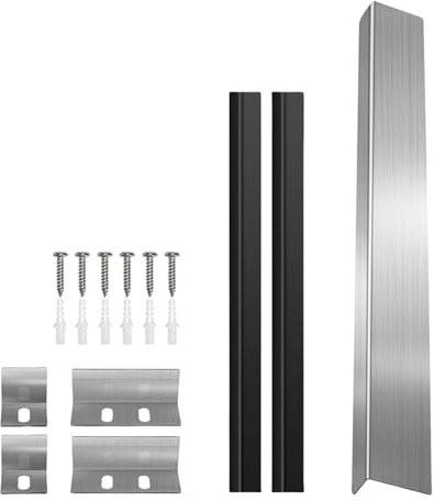 Slide-in Ranges Rear Filler Kits 30inch Cooktop Trim Between Stove and Backsplash Universally for Stove Gaps Black/Silver