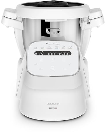 Moulinex, Companion, Robot cuiseur, 14 fonctions, Capacité XL 10 personnes, Blanc, Fabriqué en France, YY5642FG