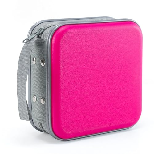 LIOVODE DVD-Tasche, 48 Kapazität CD-Hüllen Plastik Disc Organizer für Auto | CD aufbewahrung, von blu-ray, stabile plastik, rutschfeste CD-einlagen, reißverschlussverschluss, tragegriff, platzsparend