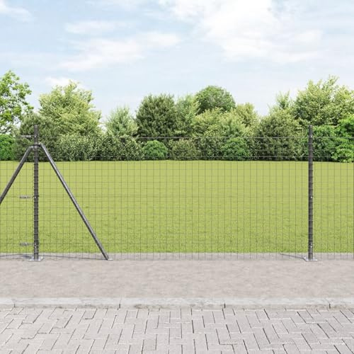 LAPOOH Fence Posts Set of 26 Grey Concrete 3.2 x 3.2 x 90 cm Durable,Building Materials,Posts,Fence Posts,Garden Fence Posts-3350241