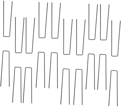 TOYANDONA Clavos para Jardinería U Forma 50piezas para Fijar Césped Estacas Galvanizadas para Camping y Paisajismo Resistente y Práctico