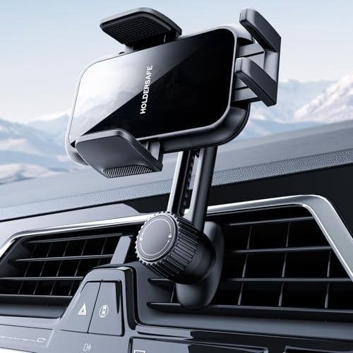 Soporte Móvil Coche Porta Telephone: [360°Rotación & Liberación de un Botón] Suporte Sujeta Teléfono Coche Ventilación, Cunas de teléfonos móviles Coches para iPhone/Samsung/Huawei/Xiaomi-Acrílico