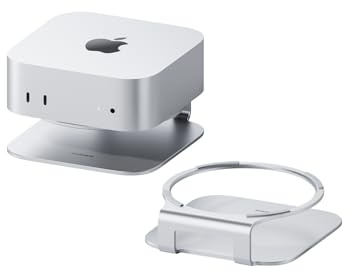 Hagibis Mac mini M4 Stand Storage Holder Aluminum Dock Heat Dissipation Bracket Cooling Mount Accessories for Mac mini M4 Pro