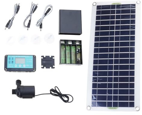 Agua solar multiusos de 100 W para fuentes de estanque, hidroponía, elevación, caja de almacenamiento de energía, funcionamiento silencioso, agua solar con caja de almacenamiento de energía