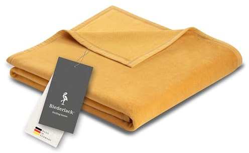 biederlack® Flauschige Kuscheldecke Pure Cotton, Couchdecke in 150x200 cm | Made in Germany, schöne Sofadecke, Wohndecke aus 100% Baumwolle, warme Baumwolldecke, OEKO-TEX Made in Green