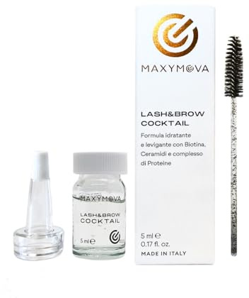 MAXYMOVA Lash & Brow Cocktail - Suero profesional aftercare para laminación de pestañas y cejas, 5 ml, con superalimento botánico, proteínas y biotina