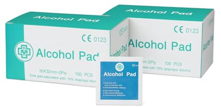 Salviette disinfettanti a base di alcool isopropilico 70% dimensioni 60x30 mm confezionati singolarmente Alchol Pad (200)