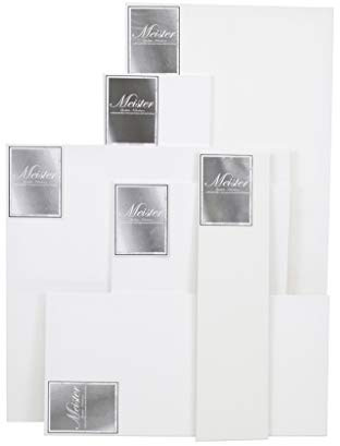 Paintersisters® Premium Keilrahmen 18mm Leistenstärke, 6er Sparset, robuste Leinwand 380gr/m² aus 100% Baumwolle, Kiefernholz FSC® (50 x 70 cm)