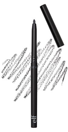 e.l.f. No Budge Retractable Eyeliner, Smudge-Proof Eye Makeup, Ultra Pigmented, Long Lasting Formula, Charcoal