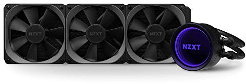 NZXT Kraken X73 360mm RL-KRX73-01 AIO RGB CPU Rotating Mirror Design Upgraded Pump Powered by CAM V4 RGB Connector Aer P 120mm Radiator Fan 3 Pack
