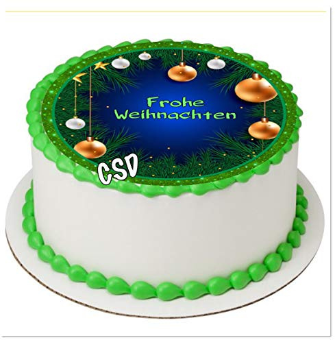 Tortenaufleger Weihnachten 06, Zuckerpapier Tortenbild, Fototorte, Weihnachten
