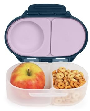 b.box Fiambrera Infantil con Compartimentos | Bento Box Infantil Mini con 2 Compartimentos Herméticos | Caja de Almuerzo y Picoteo para Niños | Cabe 1 Fruta Entera | Sin BPA