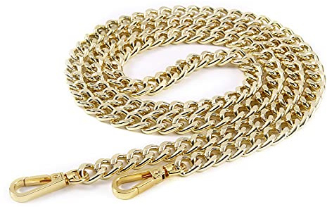 Metall Taschenkette Geldbörsen Riemen Kette Schulterriemen für Tasche Handtaschen Crossbody 120cm (Hell Gold)