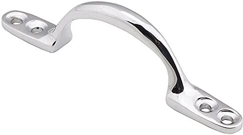 Loops Sash Window Bow Shaped Lift Handle - 102 x 12mm - 28mm Proj - Polished Chrome | Sliding Sash Window Fitting - Traditional Style Pull Lift Window Handle - Sash Window Fixture