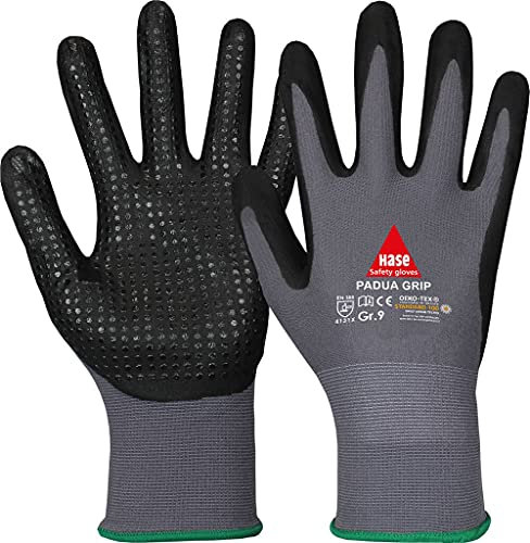 Hase PADUA GRIP, Montagehandschuh aus Nylon/Nitrilschaum Gr. 6-11, Kat. II, EN 388, OEKO-TEX 7 50 Paar