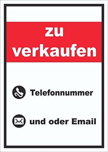 HB-Druck Schild mit Wunschtext hochkant A6 (105x148mm)