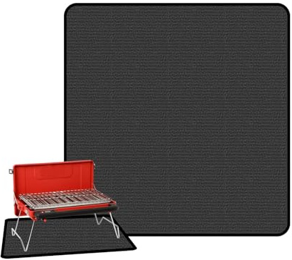 Fire Pit Mat for Decking, 80x75cm Fireproof Heat Resistant Mat, BBQ Grill Mat for Outdoor & Indoor Use, Under Fire Pit Protection for Patio, Lawn, Solo Stove Mesa, Tabletop Fire Bowl, Fireplace Mat