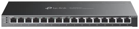 TP-Link SG2016P 16-Port Gigabit Smart Managed PoE Switch, 8 PoE+ Ports mit bis zu 120 W, unterstützt Omada SDN, zentrales Management, PoE-Wiederherstellung, IPv6, QoS, IGMP-Snooping