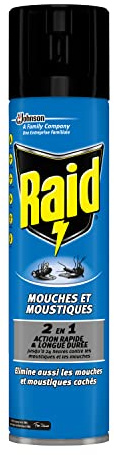 Raid Aérosol Mouches & Moustiques 2En1 400Ml