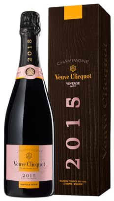 Veuve Clicquot Rosé Vintage 2015 Champagne 75cl 12,5% étui | Champagne AOC Brut 12,5% millésimé. Profil concentré et structuré. Notes florales, de fruits rouges et brioche.