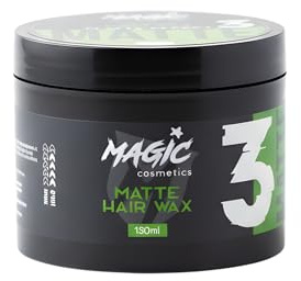 Magic Cosmetics Hair Styling Wax | Aqua Hair Wax | Matte Effekt | Starke Haltstruktur | Für alle Haartypen | Für Mann & Frau | Matt | 150ml (Matt)